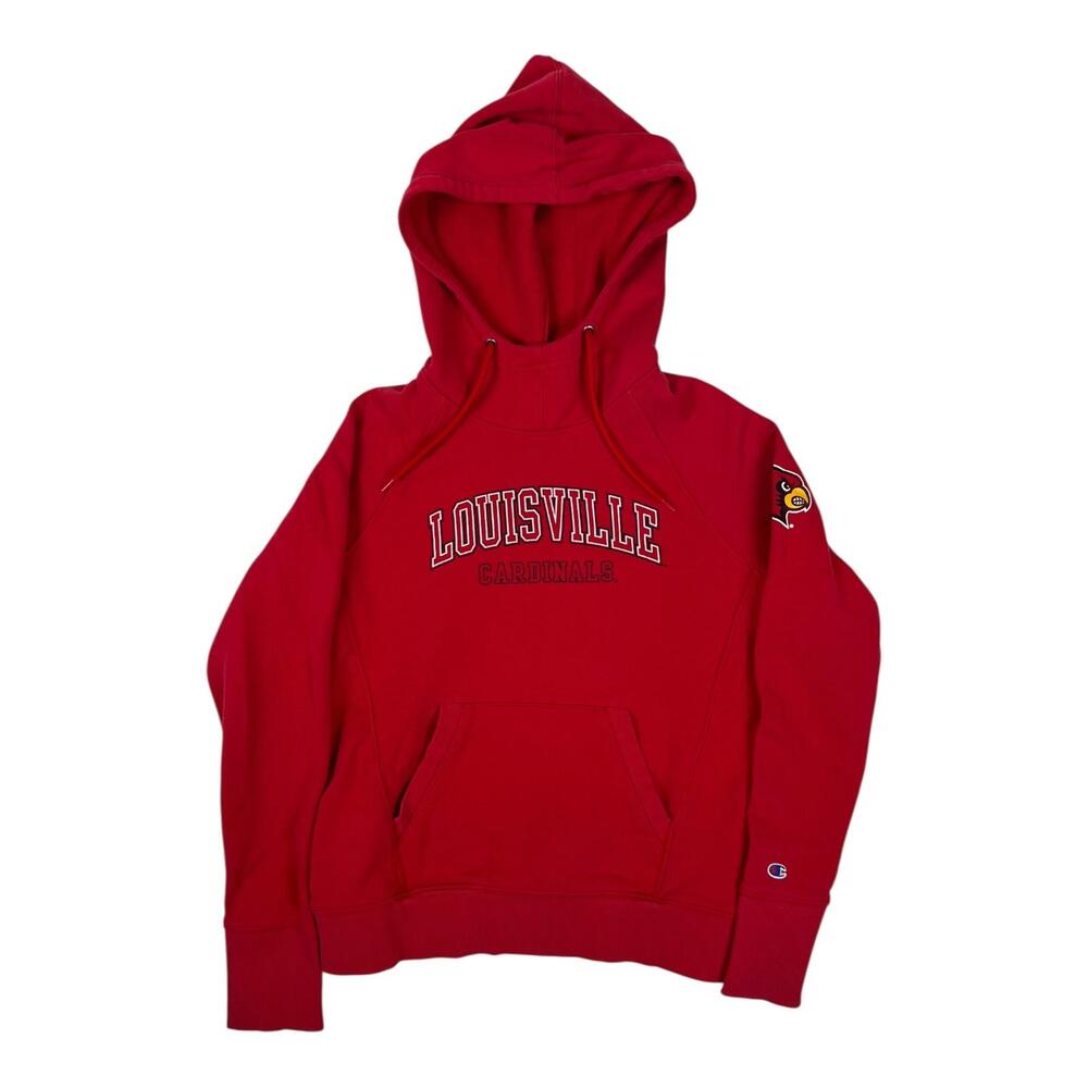 Louisville Cardinals Hoodie Sweatshirt Women's XS Red NCAA College Champion